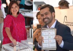 Xóchitl Gálvez y Jorge Álvarez votan en la CDMX