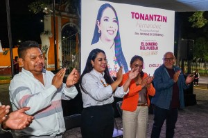 Destaca Tonantzin Fernández apoyo y obra pública en juntas auxiliares