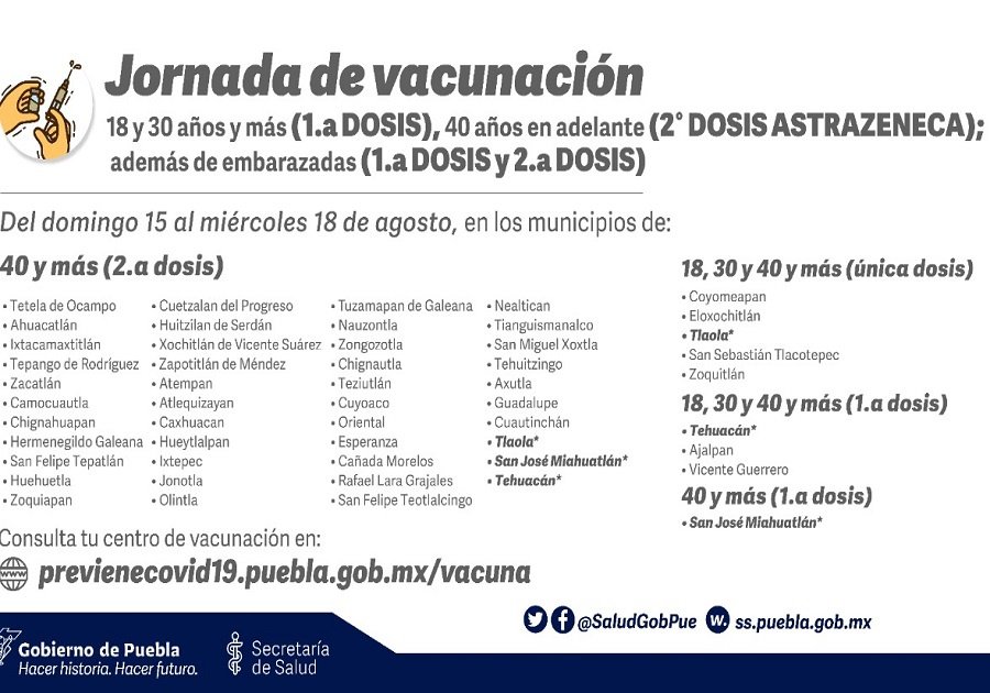 Inicia vacunación para 18 años y más en municipios de alta marginación