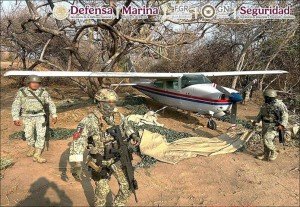 Interceptan avioneta con 534 paquetes de cocaína en Oaxaca