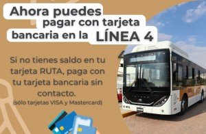 Anuncia RUTA implementación de pago con tarjeta bancaria y celulares en Línea 4