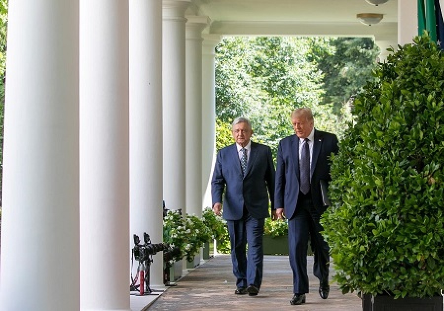 AMLO y Donald Trump en la Casa Blanca