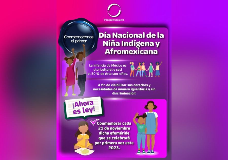 #Infografía I Exilio I Celebrarán el Día de la Niña Indígena y Afromexicana