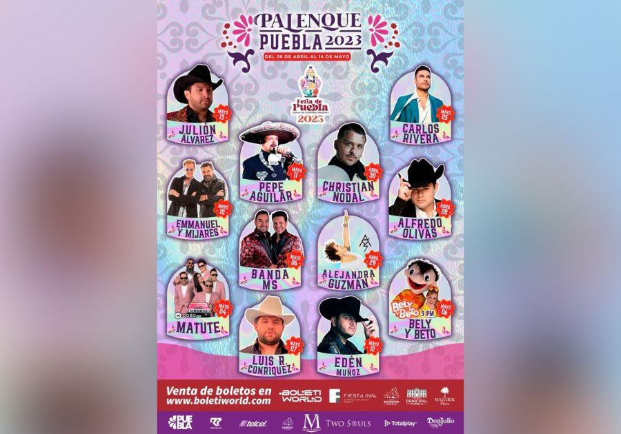 Presentan cartel del Palenque de la Feria de Puebla 2023