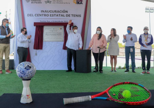 Inaugura Barbosa el Centro Estatal de Tenis en el sur de Puebla
