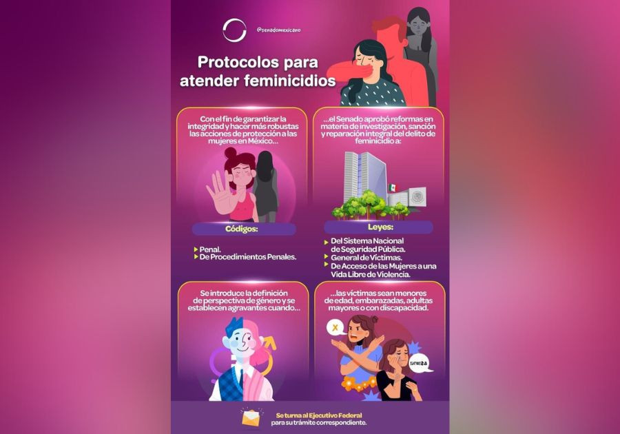 Infografía I Exilio I Así ayuda el Senado a combatir los feminicidios