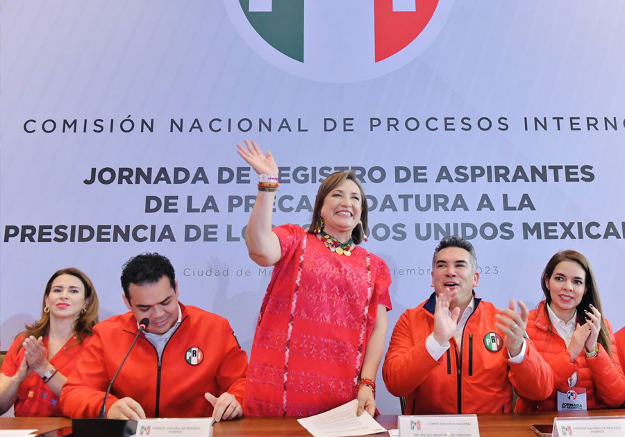 Se registra Xóchitl Gálvez como precandidata presidencial del PRI y del PRD