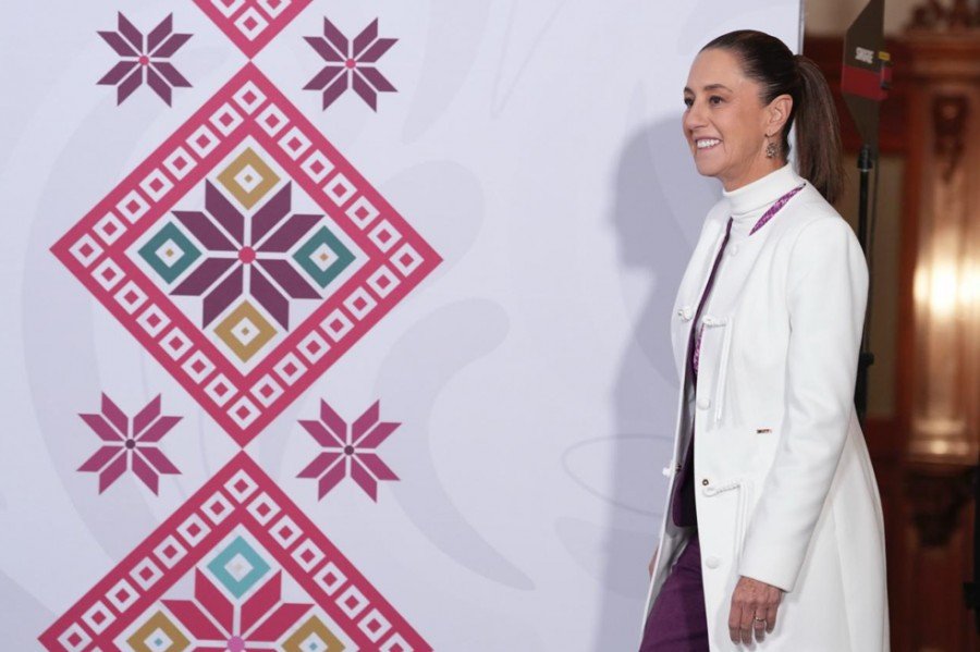 Sheinbaum da banderazo a presa El Novillo en La Paz, Baja California Sur