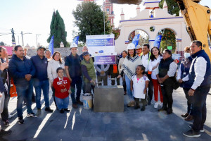 Inicia Mundo Tlatehui rehabilitación del primer cuadro de Santa María Tonantzintla