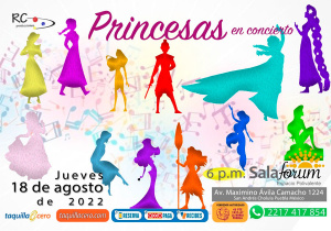 Princesas en concierto repetirá exitosa presentación en Puebla