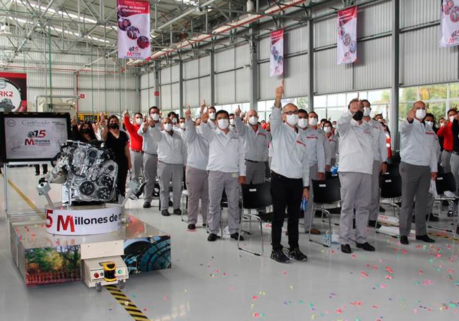 Nissan Mexicana celebra la producción de su motor 15 millones