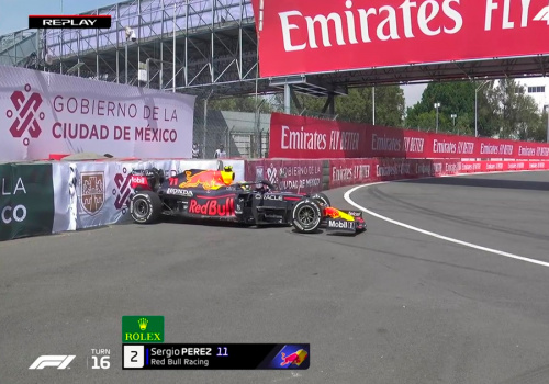 Queda Checo Pérez en tercero en el Gran Premio de México