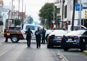 Policias escena del crimen Puebla 