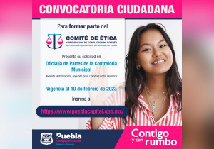 Invitan a integrar Comité de Ética del Ayuntamiento de Puebla