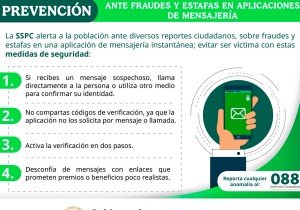 SSPC alerta sobre fraudes en aplicaciones de mensajería y da recomendaciones clave