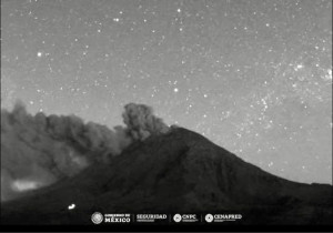 Lanza 9 exhalaciones el volcán Popocatépetl: CENAPRED