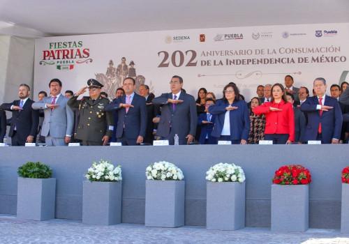 En Ceremonia por Consumación de Independencia de México, Sergio Salomón llama a fortalecer valores y unidad