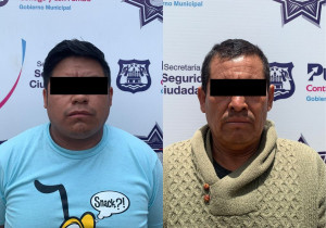 Detiene Policía Municipal de Puebla a 2 sujetos por robar tractocamión