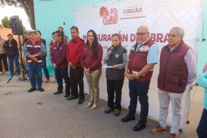Entrega Tonantzin Fernández rehabilitación de drenaje en San Cristóbal Tepontla