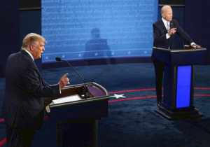 &quot;Agarrón&quot; con gritos y sombrerazos, el primer debate presidencial de EU
