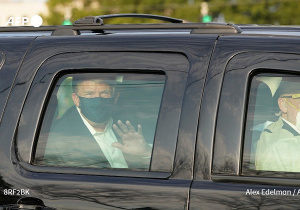 Trump dice que aprendió mucho del Covid y hasta pasea en auto