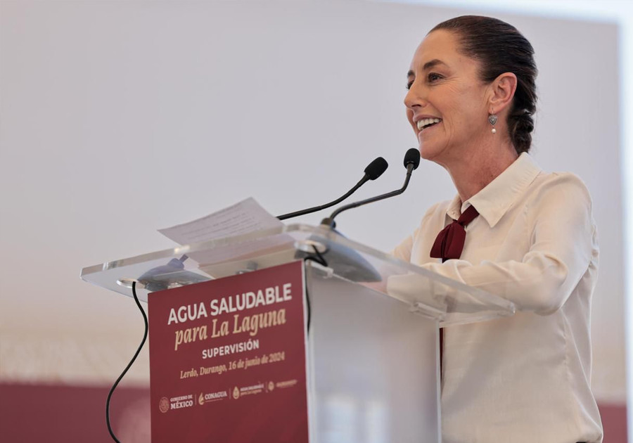 Claudia Sheinbaum acompaña a AMLO en supervisión de obra en la Comarca Lagunera