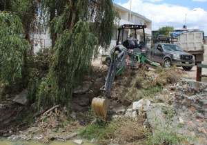 Realizan trabajos para evitar inundaciones en Puebla capital