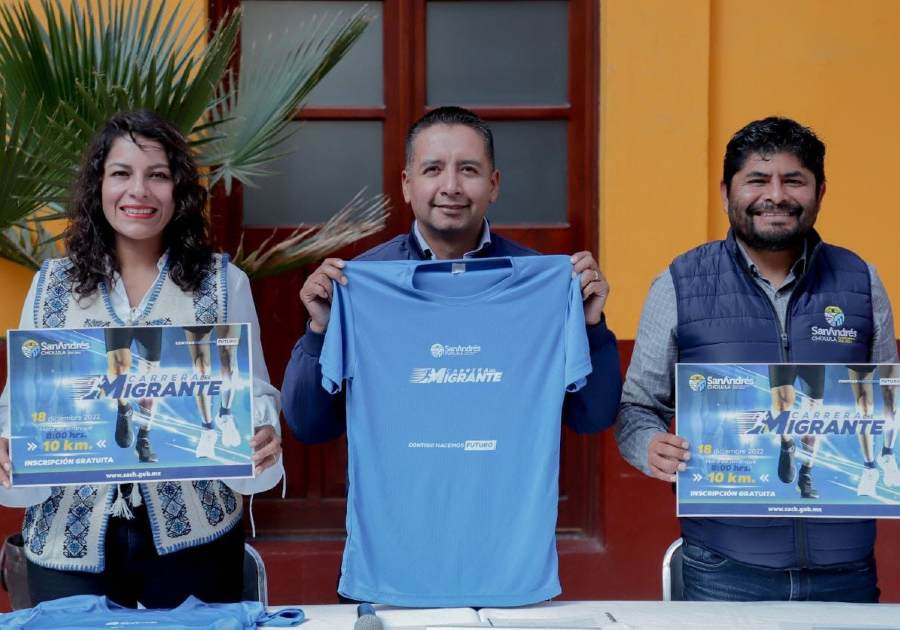 Presenta Ayuntamiento de San Andrés Cholula la Carrera del Migrante 2022