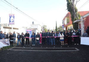 Entrega Ayuntamiento de Puebla construcción de red pluvial en Santa Catarina