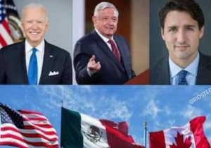 AMLO, Biden y Trudeau 