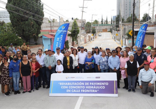 Inaugura Mundo Tlatehui calle frontera de la colonia Concepción Guadalupe   