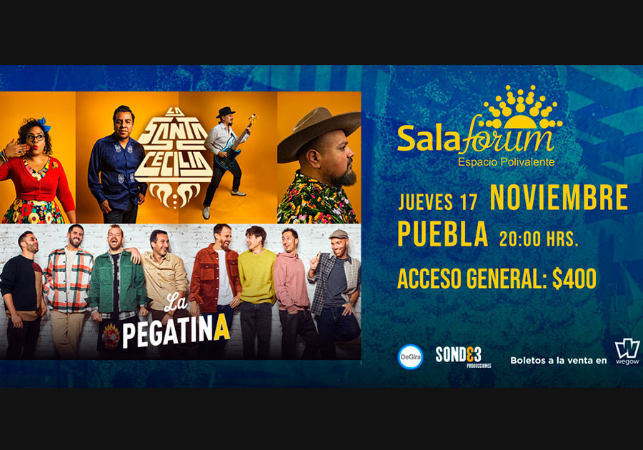 La Santa Cecilia regresa a Puebla el 17 de noviembre a la Sala Forum junto a La Pegatina