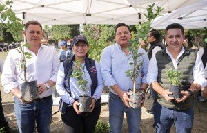 Promueve Lupita Cuautle el cuidado del medio ambiente con adopción de árboles