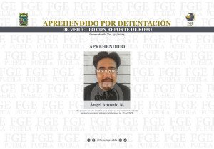 Aprehendido por detentación de vehículo con reporte de robo