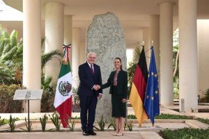 Claudia Sheinbaum se reúne con Frank-Walter Steinmeier en Cancún