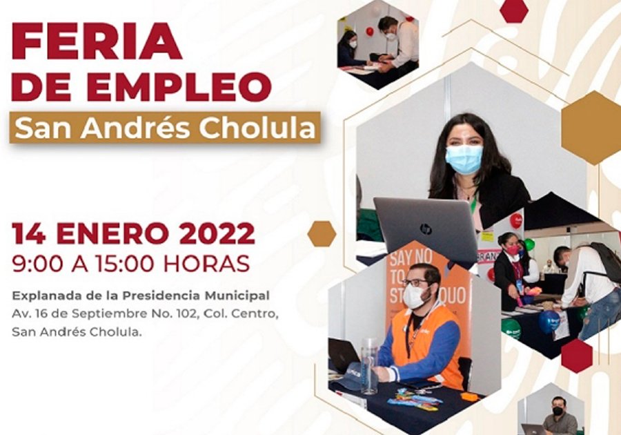 Realizará Trabajo primera Feria de Empleo del año en San Andrés Cholula