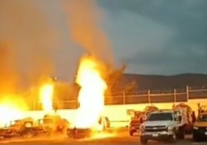 Incendio en gasera deja seis pipas calcinadas en Tepeojuma