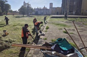Intensifica Tonantzin Fernández labores de mantenimiento urbano en San Pedro Cholula