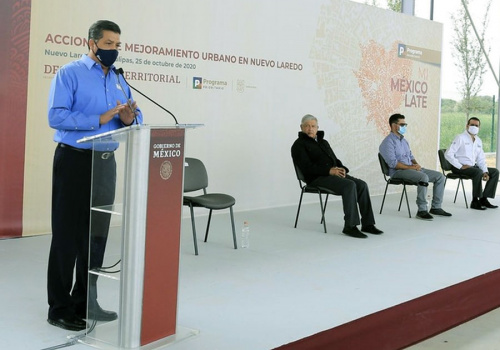 AMLO acorta su discurso en acto en Tamaulipas