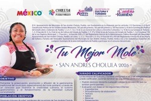 Tradición, sabor y premios: Ayuntamiento de San Andrés Cholula invita a participar en el concurso “Tu Mejor Mole"