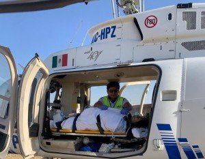 Traslado aéreo con ambulancia SUMA permite atención inmediata a embarazada