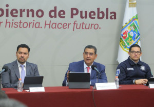 Reunión con líderes de Puebla fue para mantener gobernabilidad, afirma Sergio Salomón