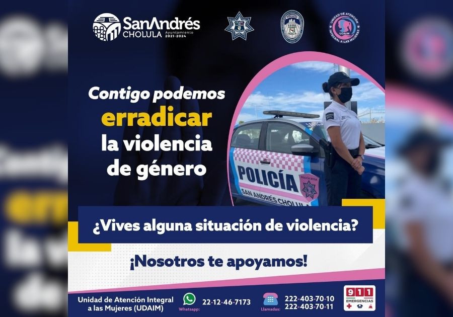 Detiene Policía de San Andrés Cholula a varón por violencia familiar