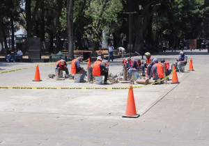 Rehabilitan fuentes del Paseo Bravo en Puebla capital