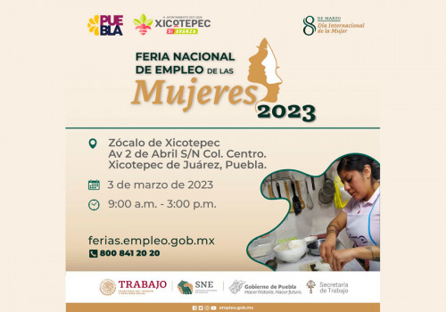 Desarrollarán tres órdenes de gobierno Feria Nacional de Empleo de las Mujeres 2023 en Xicotepec