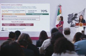 Sheinbaum presenta “Volver a Crecer” para liquidar 69 mil créditos impagables
