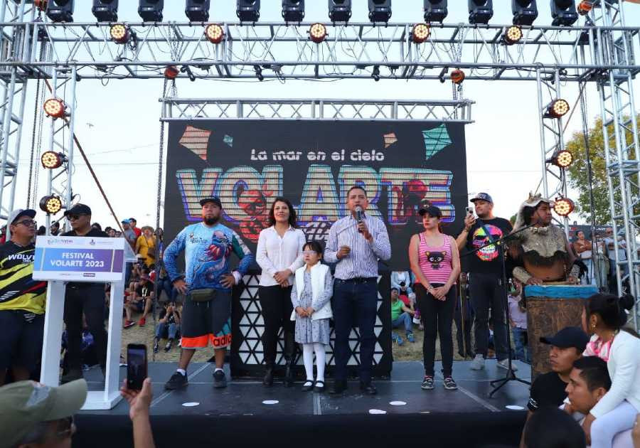 Presentan el papalote Quetzalcóatl en el Festival Volarte 2023