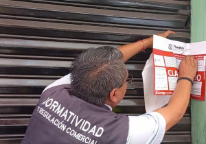 Clausura Ayuntamiento de Puebla 8 comercios y sanciona a otros más