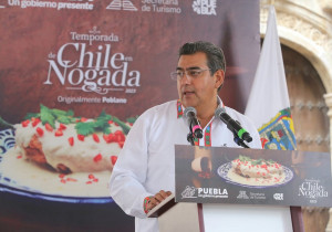 Chile en Nogada, origen y orgullo de Puebla: Sergio Salomón; inicia temporada 2023