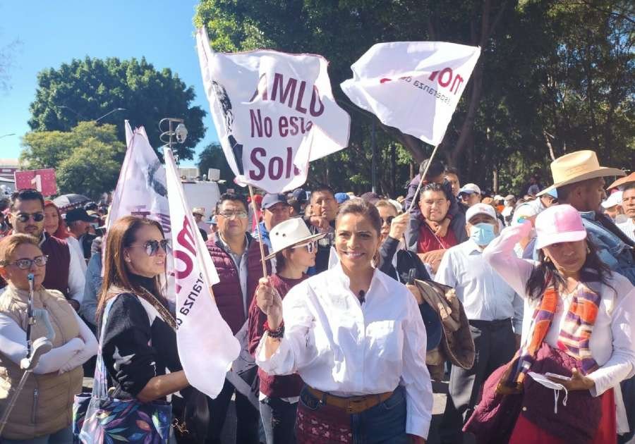 Marcha fue para respaldar a López Obrador: Olivia Salomón